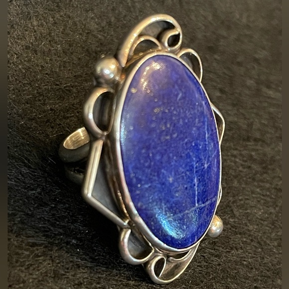 CHIMNEY BUTTE LAPIS LAZULI STERLING SILVER RING - Picture 4 of 11
